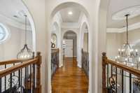 catwalk between foyer and living area