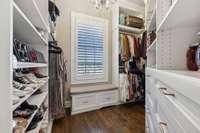 separate walk in closets
