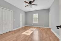 Spacious 4th bedroom with two walk-in closets.