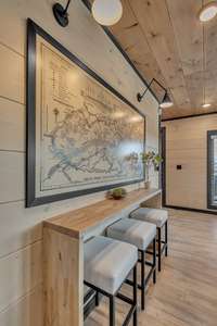 NEW KITCHEN LAYOUT!  Interior of similar cabin in community.  Interior finishes will vary from cabin to cabin.