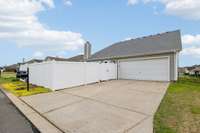 Large 2 car garage and beautiful fenced in patio/deck