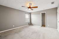 Third bedroom upstairs.  Large closet and remote controlled ceiling fan/light