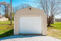 Here is a look at the detached garage.