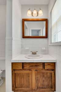 Master Bath has free standing shower!