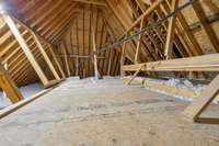 Floored attic space - plus more you can't see - easy access
