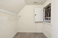 Upstairs walk-in closet