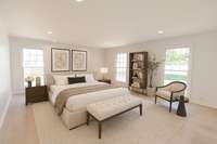 Virtually Staged Primary bedroom