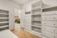 Wrap-around configuration maximizes utility while keeping the layout spacious and clean.