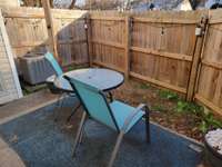 Back patio with privacy fence