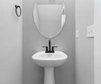 Half bathroom on the main level.