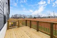 Nice size deck out back!