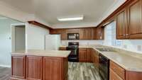 Built-in organization in most cabinets.