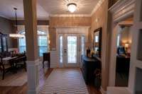 Warm and welcoming foyer.