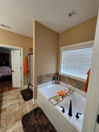 Relax the day away in the large soaking tub!
