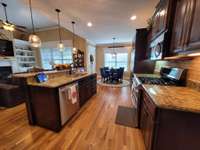 Another view of the Kitchen and breakfast  and casual dining area.