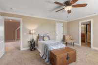 Both upstairs bedrooms are larger than normal and feature private bathrooms and walk in closets.