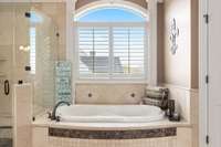 Take a soak at the end of long date in this huge tub.