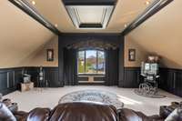 With the retractable screen up you can enjoy views of the water.