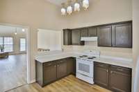 Fully equipped kitchen. All appliances remain.