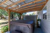 Covered Patio with Hot Tub