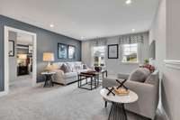Stock Model Photo. Entertain in the spacious Bonus Room upstairs!
