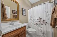 The main floor has a full bathroom with a shower/tub combo.