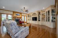 Living room - custom entertainment center with built-ins
