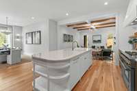 The Dining Room is conveniently located directly across from the kitchen.