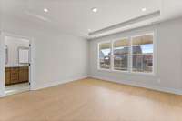 First floor primary bedroom *Photos are for representational purposes only and are of a similar floor plan with differing finishes*