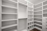 Downstairs walk-in closet