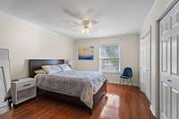 Upstairs Bedroom is spacious with TWO closets!