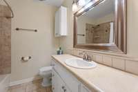 Light & bright with nice tile!