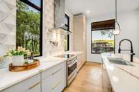 Guest house kitchen view.