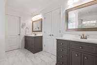 Bathroom angle 2- Double vanities- primary suite