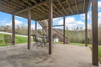 Basement level patio