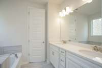 Double vanity in primary bath