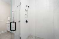 Frameless glass shower door