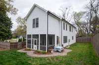back yard and screened porch