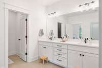 Jack and jill bathroom