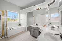 Master Bath with Tub and Shower area