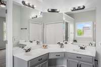 Master Bath with Double sinks