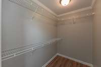 Master closet (Vacant Photo shown is from 2023, prior to the current owner’s purchase)