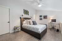 Primary bedroom with large walk in closet