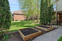 Raised beds ready to grow vegetables.