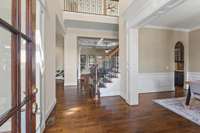 Light and cheerful foyer.