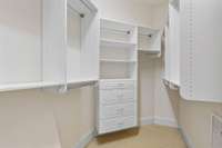 Separate closets- tons of space!