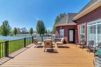 The deck has just been totally redone and is a great size!