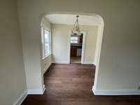 Dining area between living room and kitchen.