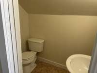 Half bath upstairs.