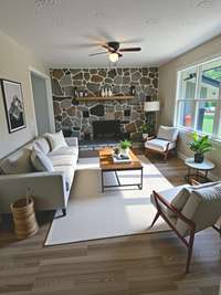 virtually staged living area